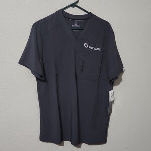 Infinity Shirt Scrub Small Gray Wellmed New